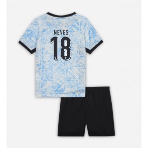 Portugal Ruben Neves #18 Bortatröja Barn EM 2024 Kortärmad (+ Korta byxor)