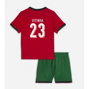 Portugal Vitinha #23 Hemmatröja Barn EM 2024 Kortärmad (+ Korta byxor)
