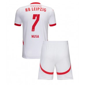 RB Leipzig Antonio Nusa #7 Hemmatröja Barn 2024-25 Kortärmad (+ Korta byxor)