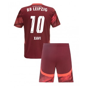 RB Leipzig Xavi Simons #10 Bortatröja Barn 2024-25 Kortärmad (+ Korta byxor)
