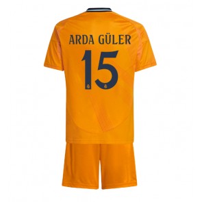 Real Madrid Arda Guler #15 Bortatröja Barn 2024-25 Kortärmad (+ Korta byxor)