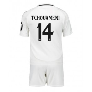 Real Madrid Aurelien Tchouameni #14 Hemmatröja Barn 2024-25 Kortärmad (+ Korta byxor)
