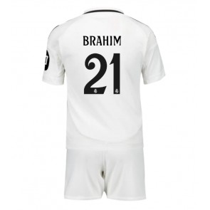 Real Madrid Brahim Diaz #21 Hemmatröja Barn 2024-25 Kortärmad (+ Korta byxor)