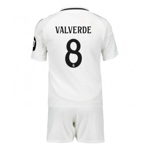 Real Madrid Federico Valverde #8 Hemmatröja Barn 2024-25 Kortärmad (+ Korta byxor)