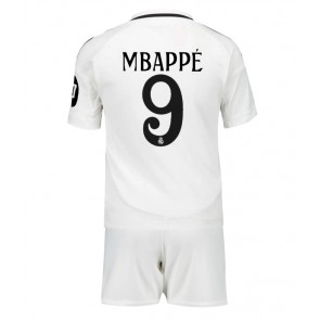 Real Madrid Kylian Mbappe #9 Hemmatröja Barn 2024-25 Kortärmad (+ Korta byxor)