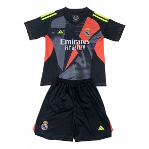 Real Madrid Målvakt Bortatröja Barn 2024-25 Kortärmad (+ Korta byxor)