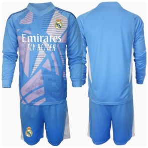 Real Madrid Målvakt Hemmatröja Barn 2024-25 Långärmad (+ Korta byxor)