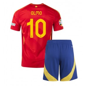Spanien Dani Olmo #10 Hemmatröja Barn EM 2024 Kortärmad (+ Korta byxor)