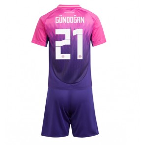 Tyskland Ilkay Gundogan #21 Bortatröja Barn EM 2024 Kortärmad (+ Korta byxor)