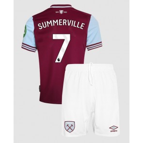 West Ham United Crysencio Summerville #7 Hemmatröja Barn 2024-25 Kortärmad (+ Korta byxor)