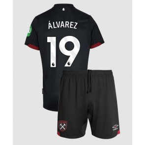 West Ham United Edson Alvarez #19 Bortatröja Barn 2024-25 Kortärmad (+ Korta byxor)