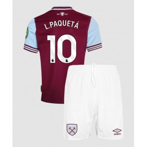 West Ham United Lucas Paqueta #10 Hemmatröja Barn 2024-25 Kortärmad (+ Korta byxor)