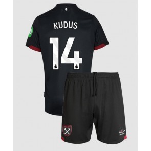 West Ham United Mohammed Kudus #14 Bortatröja Barn 2024-25 Kortärmad (+ Korta byxor)