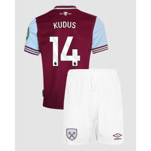 West Ham United Mohammed Kudus #14 Hemmatröja Barn 2024-25 Kortärmad (+ Korta byxor)