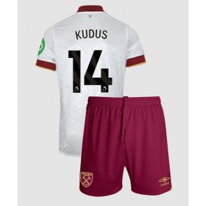 West Ham United Mohammed Kudus #14 Tredje Tröja Barn 2024-25 Kortärmad (+ Korta byxor)