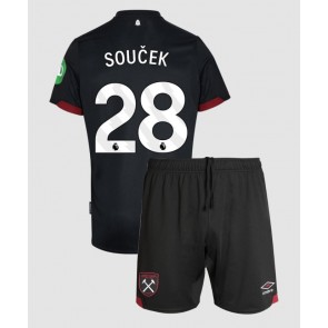 West Ham United Tomas Soucek #28 Bortatröja Barn 2024-25 Kortärmad (+ Korta byxor)