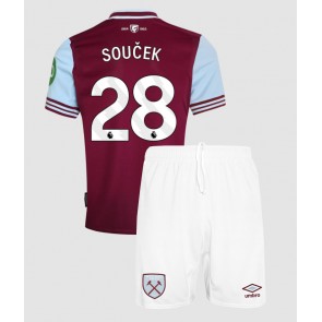 West Ham United Tomas Soucek #28 Hemmatröja Barn 2024-25 Kortärmad (+ Korta byxor)