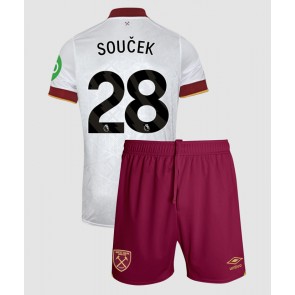 West Ham United Tomas Soucek #28 Tredje Tröja Barn 2024-25 Kortärmad (+ Korta byxor)