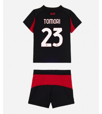 AC Milan Fikayo Tomori #23 Hemmatröja Barn 2025-26 Kortärmad (+ Korta byxor)