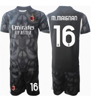 AC Milan Mike Maignan #16 Målvakt Hemmatröja Barn 2024-25 Kortärmad (+ Korta byxor)