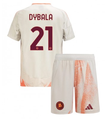 AS Roma Paulo Dybala #21 Bortatröja Barn 2024-25 Kortärmad (+ Korta byxor)