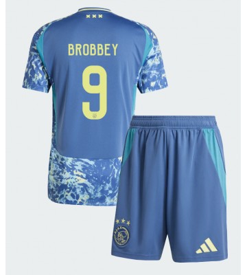 Ajax Brian Brobbey #9 Bortatröja Barn 2024-25 Kortärmad (+ Korta byxor)