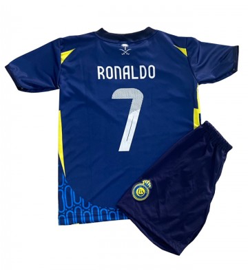 Al-Nassr Cristiano Ronaldo #7 Bortatröja Barn 2024-25 Kortärmad (+ Korta byxor)