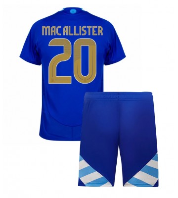 Argentina Alexis Mac Allister #20 Bortatröja Barn Copa America 2024 Kortärmad (+ Korta byxor)