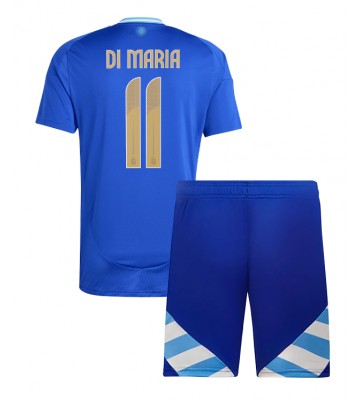 Argentina Angel Di Maria #11 Bortatröja Barn Copa America 2024 Kortärmad (+ Korta byxor)