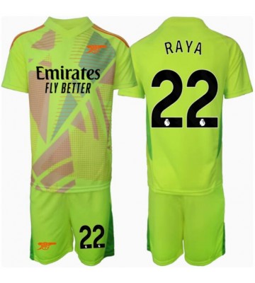 Arsenal David Raya #22 Målvakt Hemmatröja Barn 2024-25 Kortärmad (+ Korta byxor)