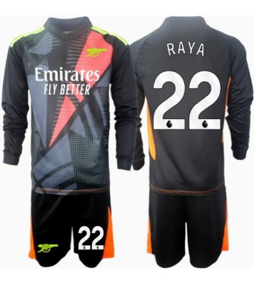 Arsenal David Raya #22 Målvakt Tredje Tröja Barn 2024-25 Långärmad (+ Korta byxor)