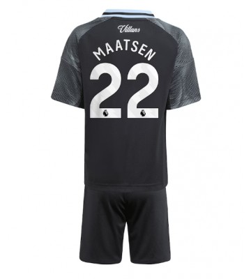 Aston Villa Ian Maatsen #22 Bortatröja Barn 2025-26 Kortärmad (+ Korta byxor)