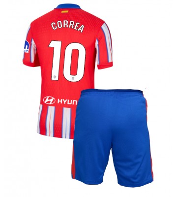 Atletico Madrid Angel Correa #10 Hemmatröja Barn 2024-25 Kortärmad (+ Korta byxor)