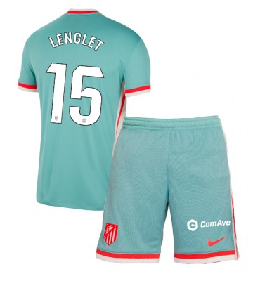 Atletico Madrid Clement Lenglet #15 Bortatröja Barn 2024-25 Kortärmad (+ Korta byxor)