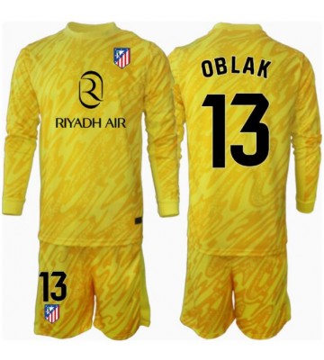 Atletico Madrid Jan Oblak #13 Målvakt Tredje Tröja Barn 2024-25 Långärmad (+ Korta byxor)