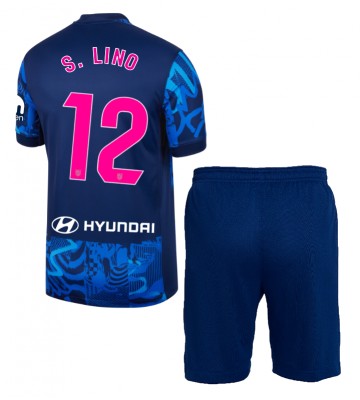 Atletico Madrid Samuel Lino #12 Tredje Tröja Barn 2024-25 Kortärmad (+ Korta byxor)