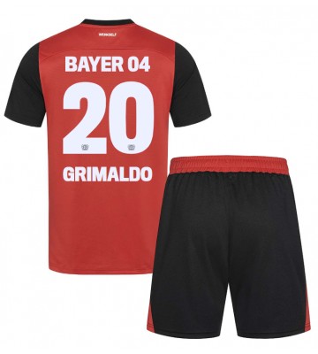 Bayer Leverkusen Alejandro Grimaldo #20 Hemmatröja Barn 2024-25 Kortärmad (+ Korta byxor)