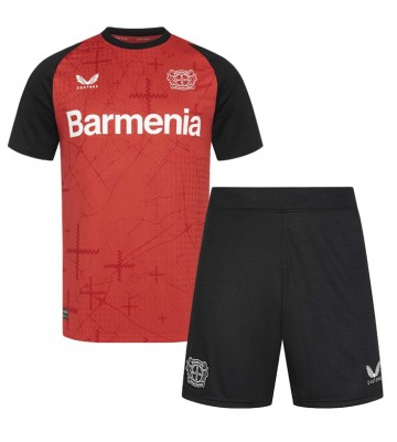 Bayer Leverkusen Hemmatröja Barn 2024-25 Kortärmad (+ Korta byxor)