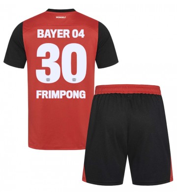 Bayer Leverkusen Jeremie Frimpong #30 Hemmatröja Barn 2024-25 Kortärmad (+ Korta byxor)