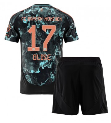 Bayern Munich Michael Olise #17 Bortatröja Barn 2024-25 Kortärmad (+ Korta byxor)