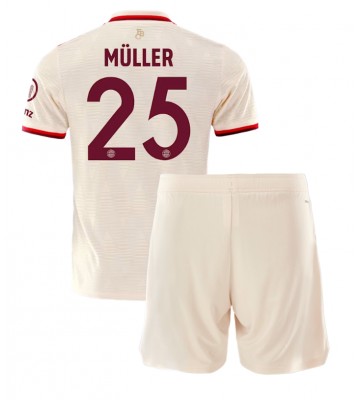 Bayern Munich Thomas Muller #25 Tredje Tröja Barn 2024-25 Kortärmad (+ Korta byxor)