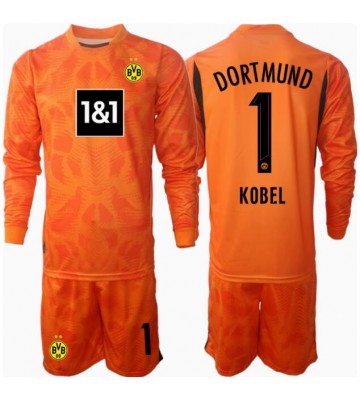 Borussia Dortmund Gregor Kobel #1 Målvakt Tredje Tröja Barn 2024-25 Långärmad (+ Korta byxor)