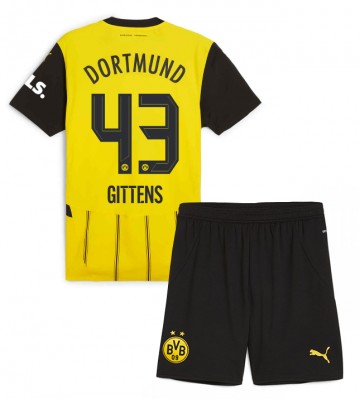 Borussia Dortmund Jamie Bynoe-Gittens #43 Hemmatröja Barn 2024-25 Kortärmad (+ Korta byxor)