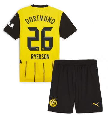 Borussia Dortmund Julian Ryerson #26 Hemmatröja Barn 2024-25 Kortärmad (+ Korta byxor)