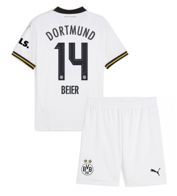 Borussia Dortmund Maximilian Beier #14 Tredje Tröja Barn 2024-25 Kortärmad (+ Korta byxor)