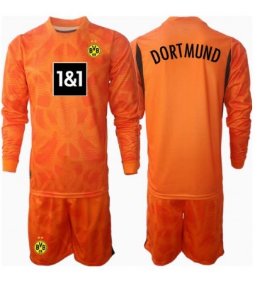Borussia Dortmund Målvakt Tredje Tröja Barn 2024-25 Långärmad (+ Korta byxor)