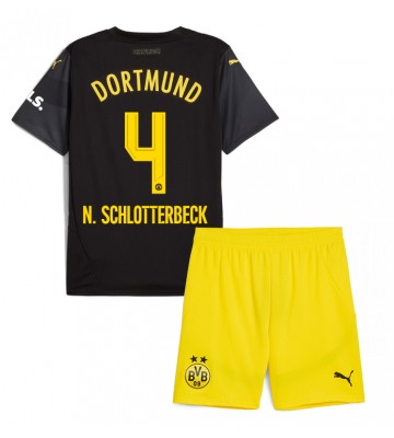Borussia Dortmund Nico Schlotterbeck #4 Bortatröja Barn 2024-25 Kortärmad (+ Korta byxor)
