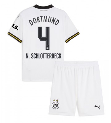 Borussia Dortmund Nico Schlotterbeck #4 Tredje Tröja Barn 2024-25 Kortärmad (+ Korta byxor)