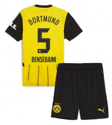 Borussia Dortmund Ramy Bensebaini #5 Hemmatröja Barn 2024-25 Kortärmad (+ Korta byxor)