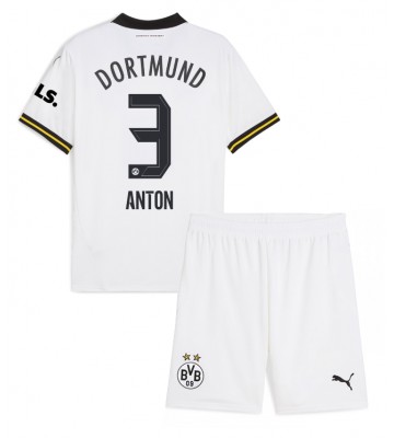 Borussia Dortmund Waldemar Anton #3 Tredje Tröja Barn 2024-25 Kortärmad (+ Korta byxor)